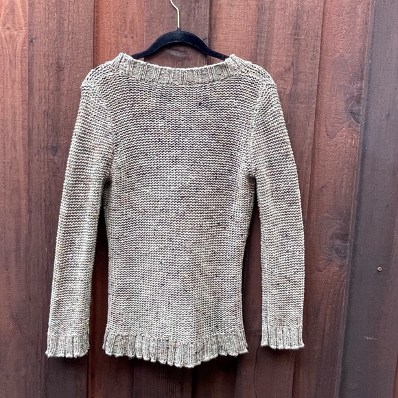 BCBGMaxAzria GREEN loose chunky knit cardigan sweater Medium - Picture 2 of 9